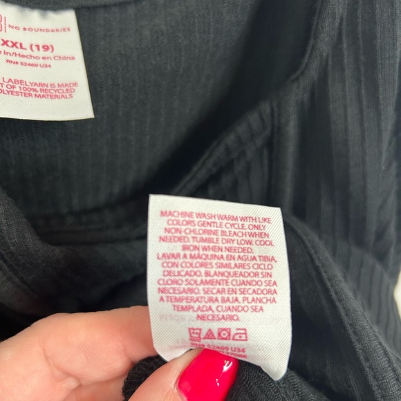 NWT No Boundaries Corset Style Tank Top Size XXL 19 Juniors 🖤 - Picture 5 of 6